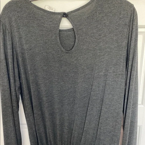 Gray Relaxed Fit Jumpsuit with Elastic Waistband - Picture 6 of 11